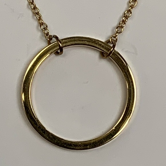 Kinsley Armelle Honey Necklace Yellow Gold Open Circle RETIRED Design - Picture 7 of 13